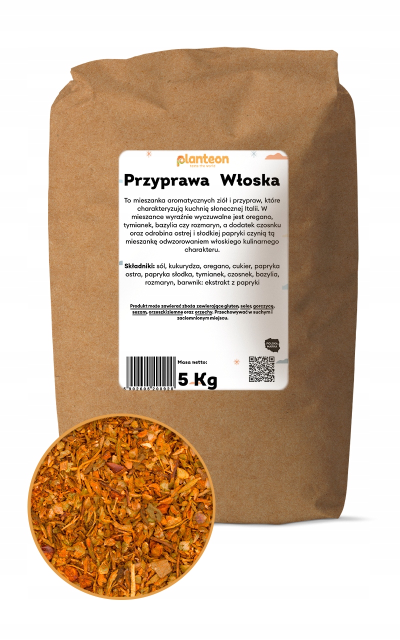 Przyprawa Włoska mieszanka ziół 5kg