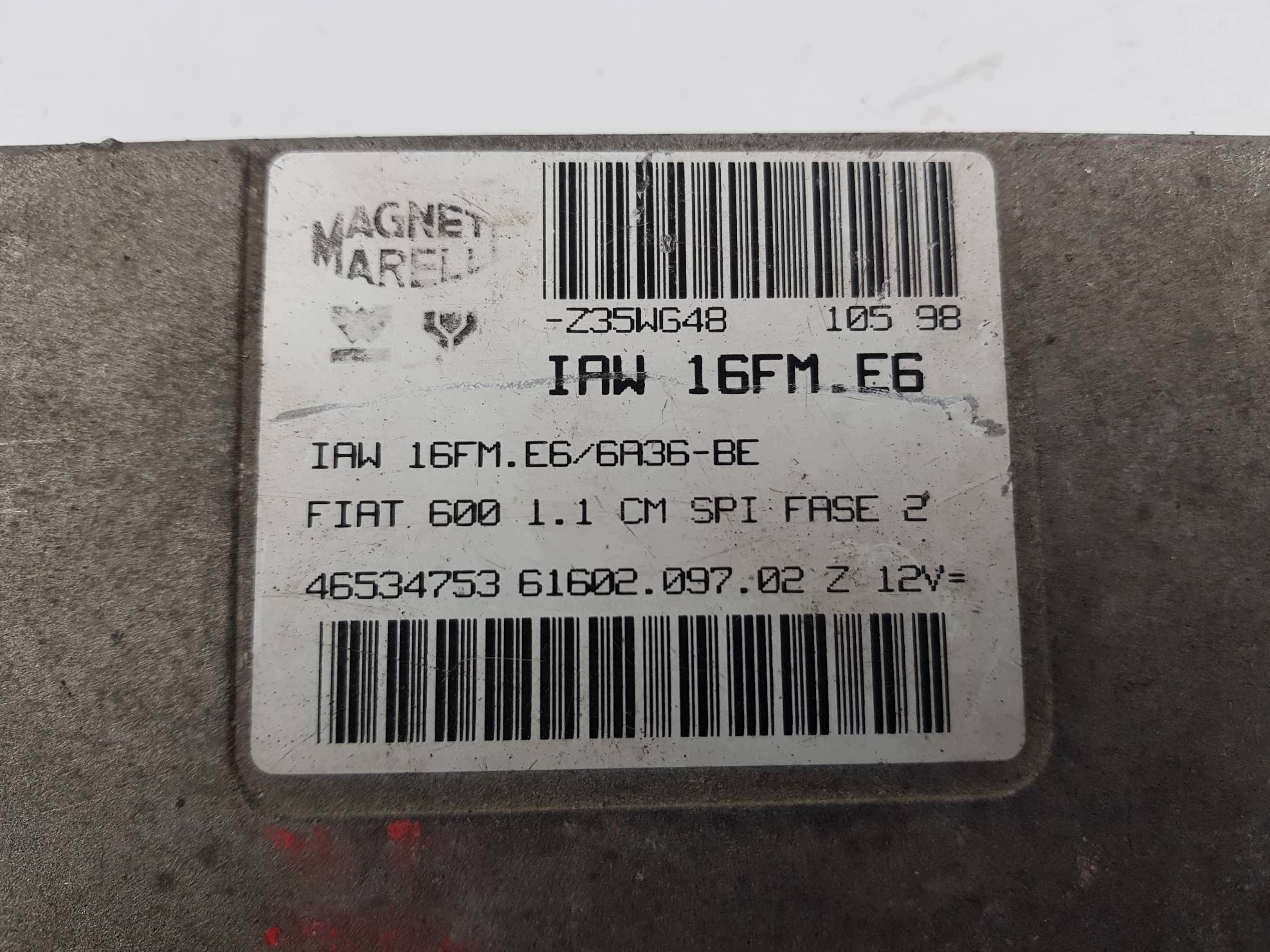 computer of the engine ECU 46534753 SEICENTO