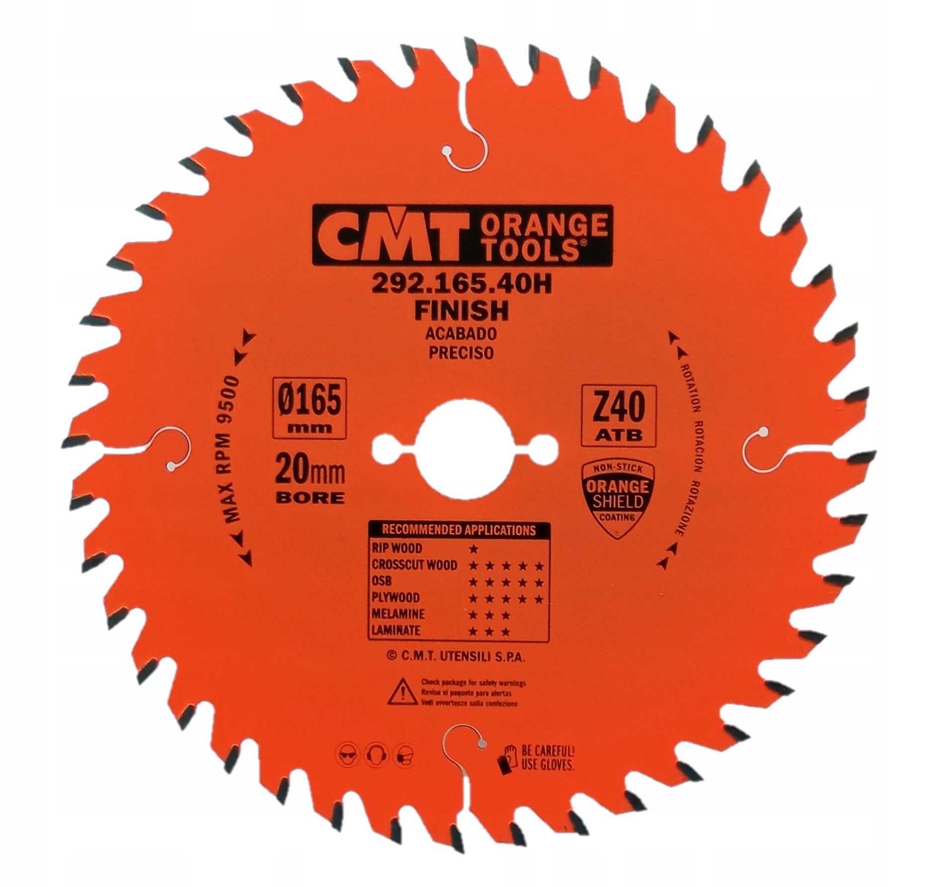 Cmt 292.165.40H Tarcza tnąca do drewna 165x20 mm Z:40