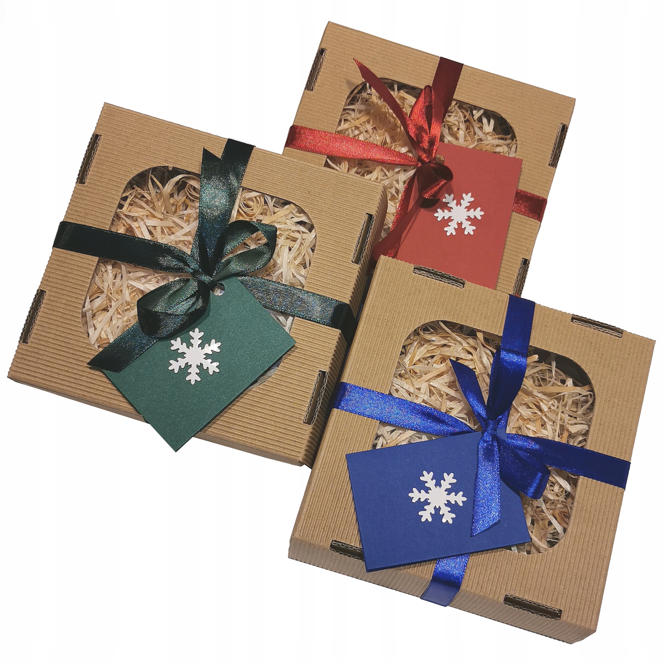 

Świąteczne pudełko 13x13 z dekoracją 3 szt