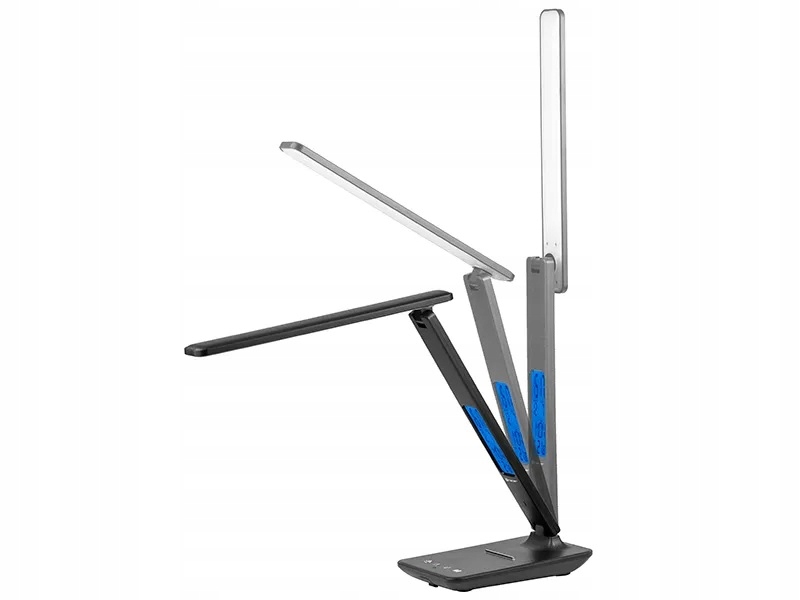 LAMPKA LED BIURKOWA SZKOLNA BIURKO WYŚWIETLACZ LCD ZEGAR DATA TEMPERATURA Zasilanie sieciowe