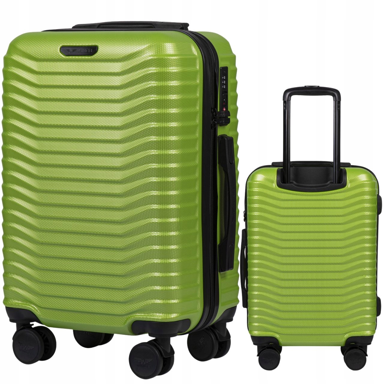 Cestovní kufr odbavený Wings Zelený Polykarbonát 4 kolečka zámek Tsa