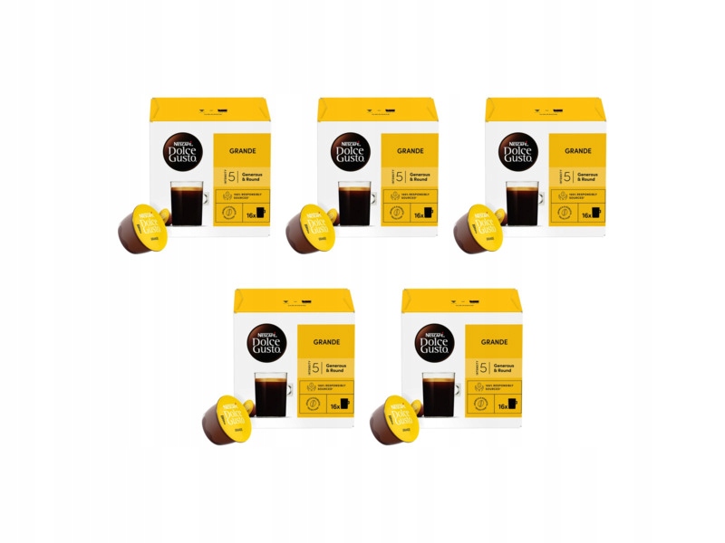 Kapsułki Nescafe Grande do ekspresu Nescafe Dolce Gusto 5 x 16