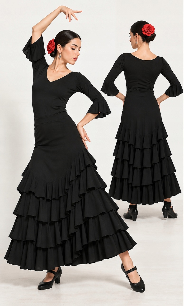 Spódnica do tańca M flamenco Danzcue dla dorosłych