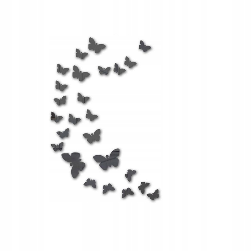 

Naklejki Lustrzane Ścianę Lustro Czarny Wzór Motyl