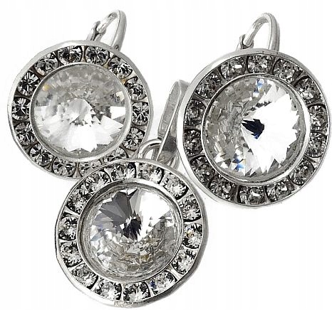 Krystaly ozdobné náušnice přívěsek Crystal Stříbro