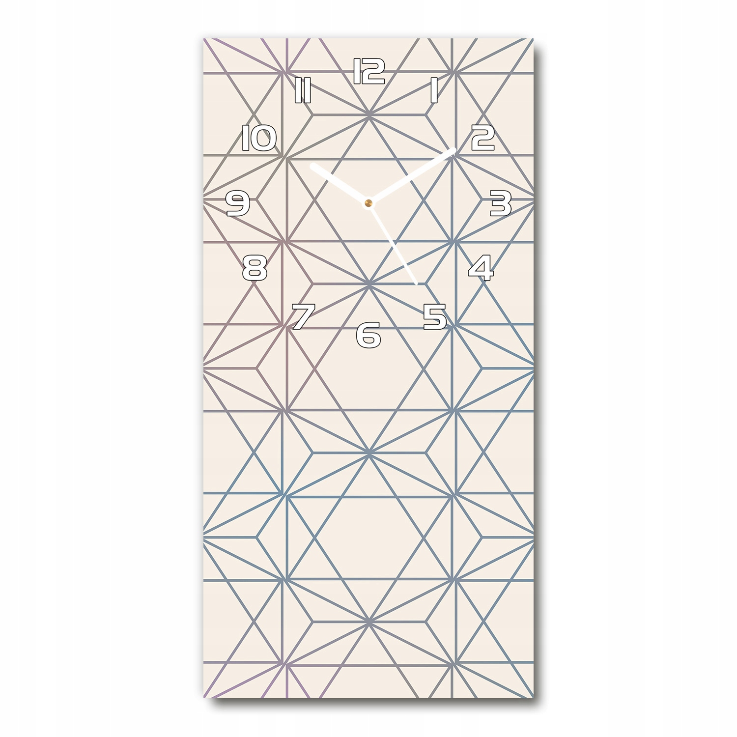 

Pionowy cichy zegar ścienny Geometryczne tło 30x60