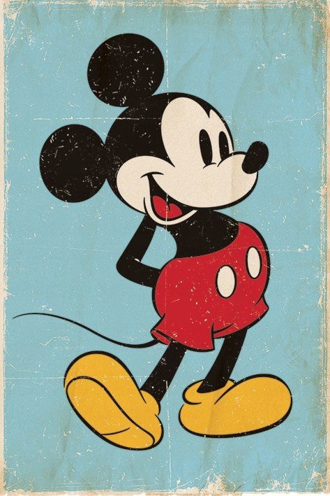 

Disney Myszka Miki Mickey Retro Plakat 61x91,5 cm