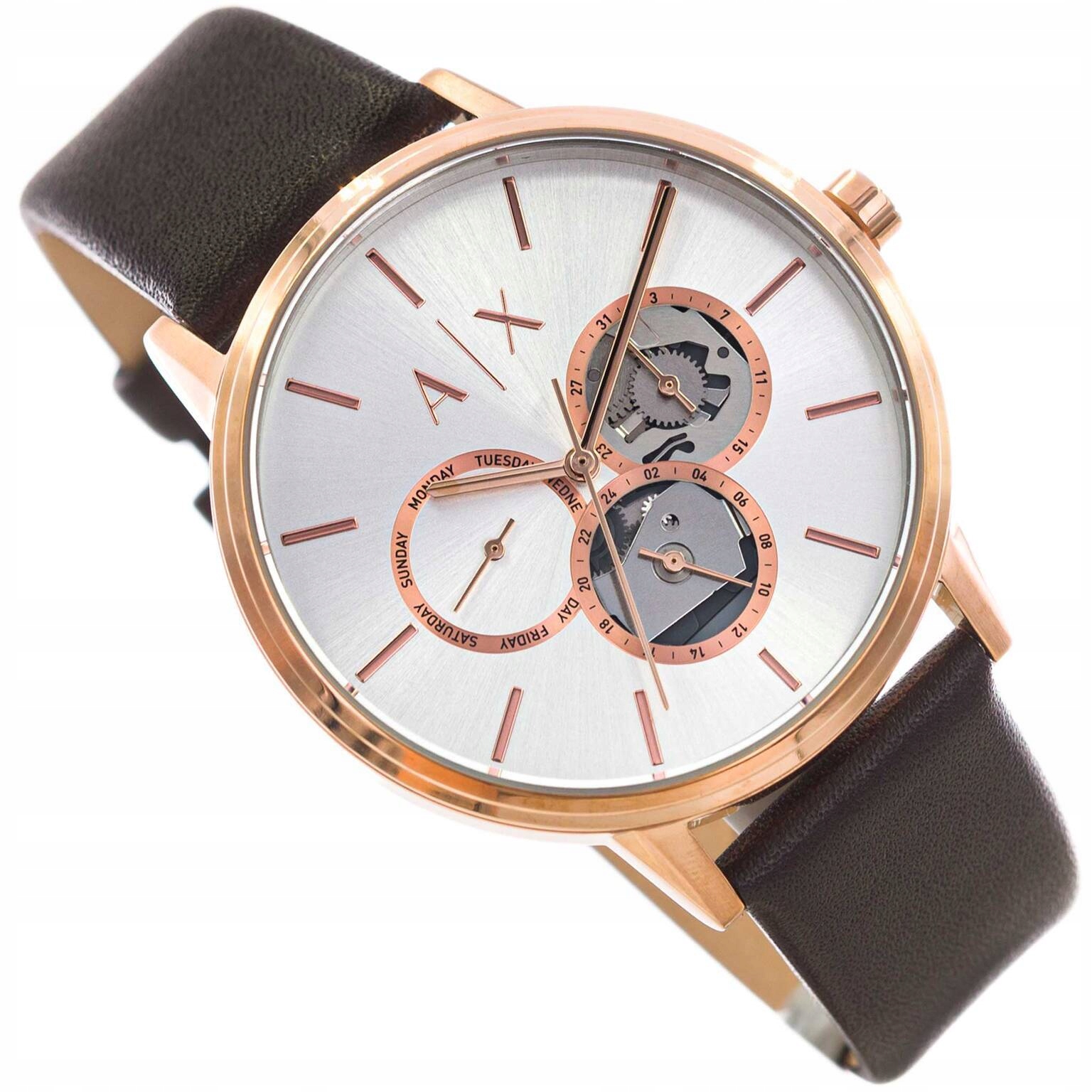 Pánské Hodinky Armani Exchange AX2756 Cayde Hnědé Na Řemínku Datumovka 50 M