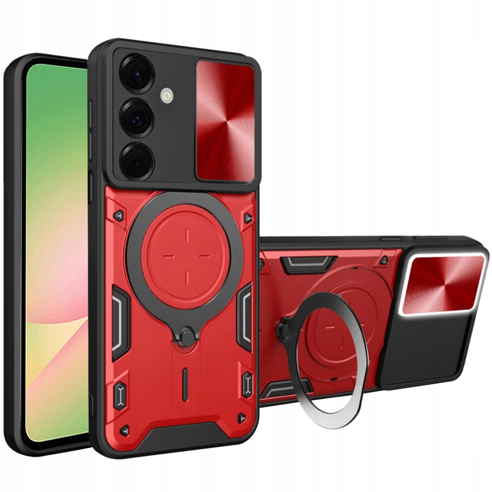 Techsuit CamGuard Pro etui z osłoną Samsung Galaxy A57 5G czerwone