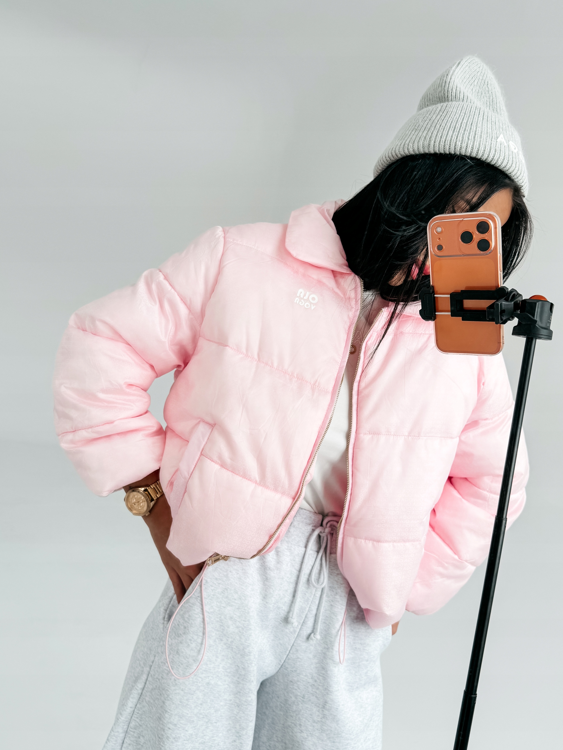 Dámská Bunda Yue O La Voga Pudrová Růžová M