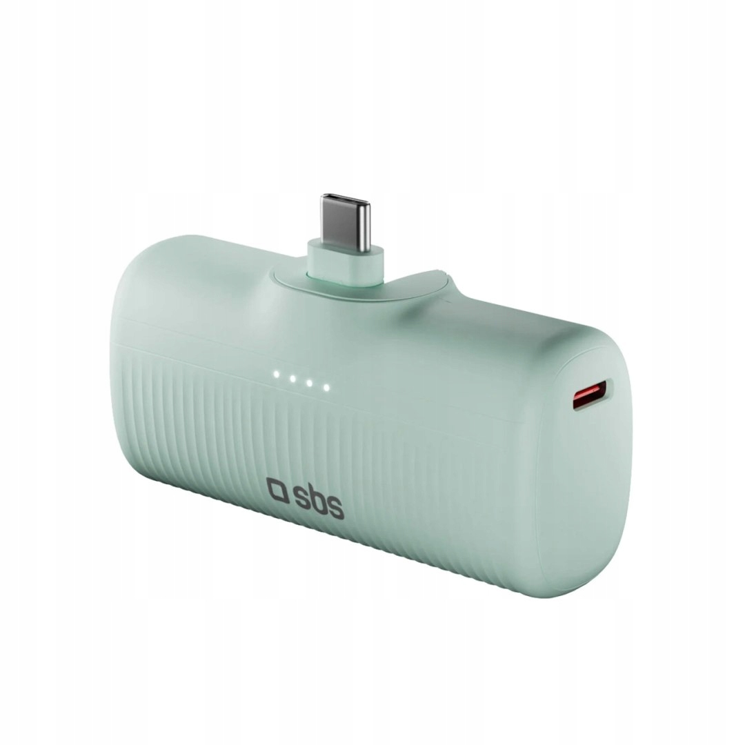 Powerbank Sbs EcoPower 5000 mAh 10W z wbudowanym portem Usb-c zielony