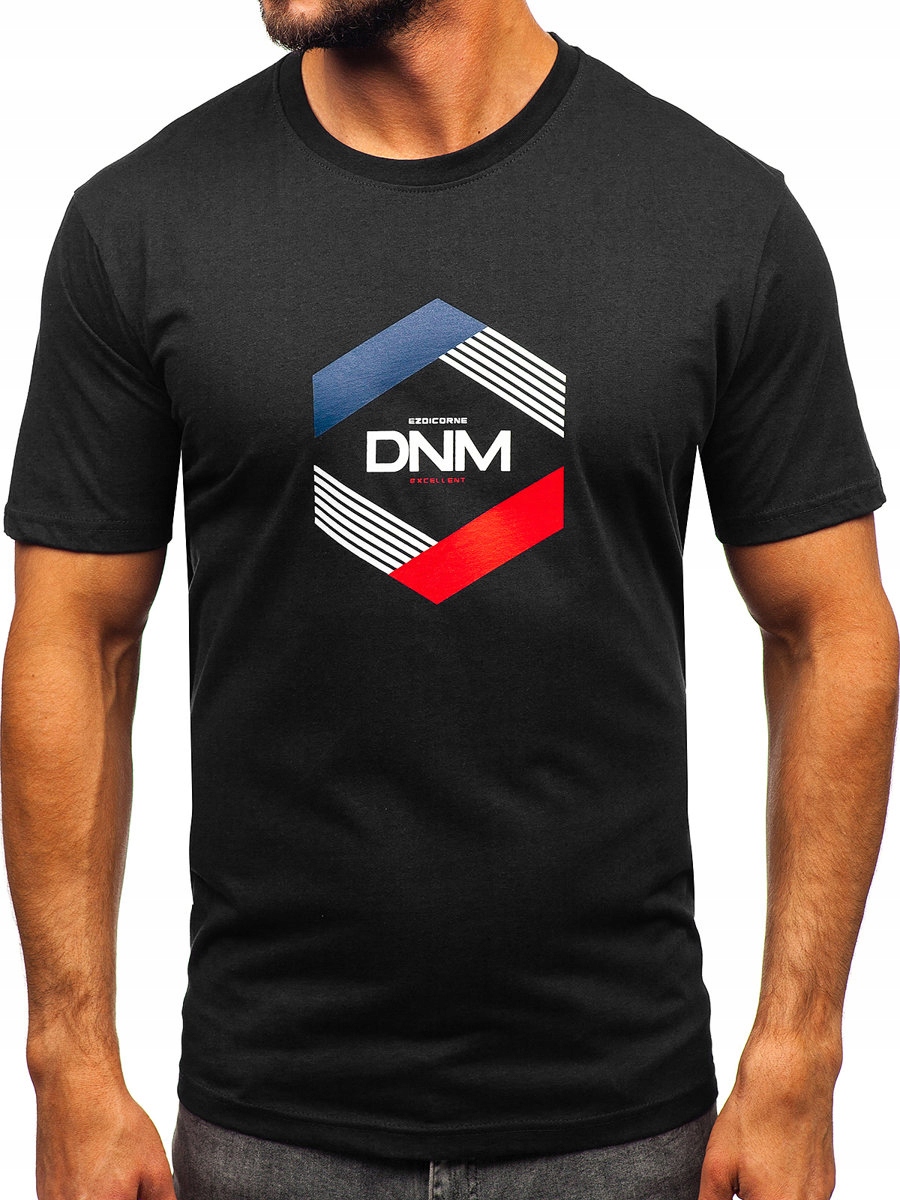 

T-shirt Koszulka Męska Czarna 14741 DENLEY_2XL