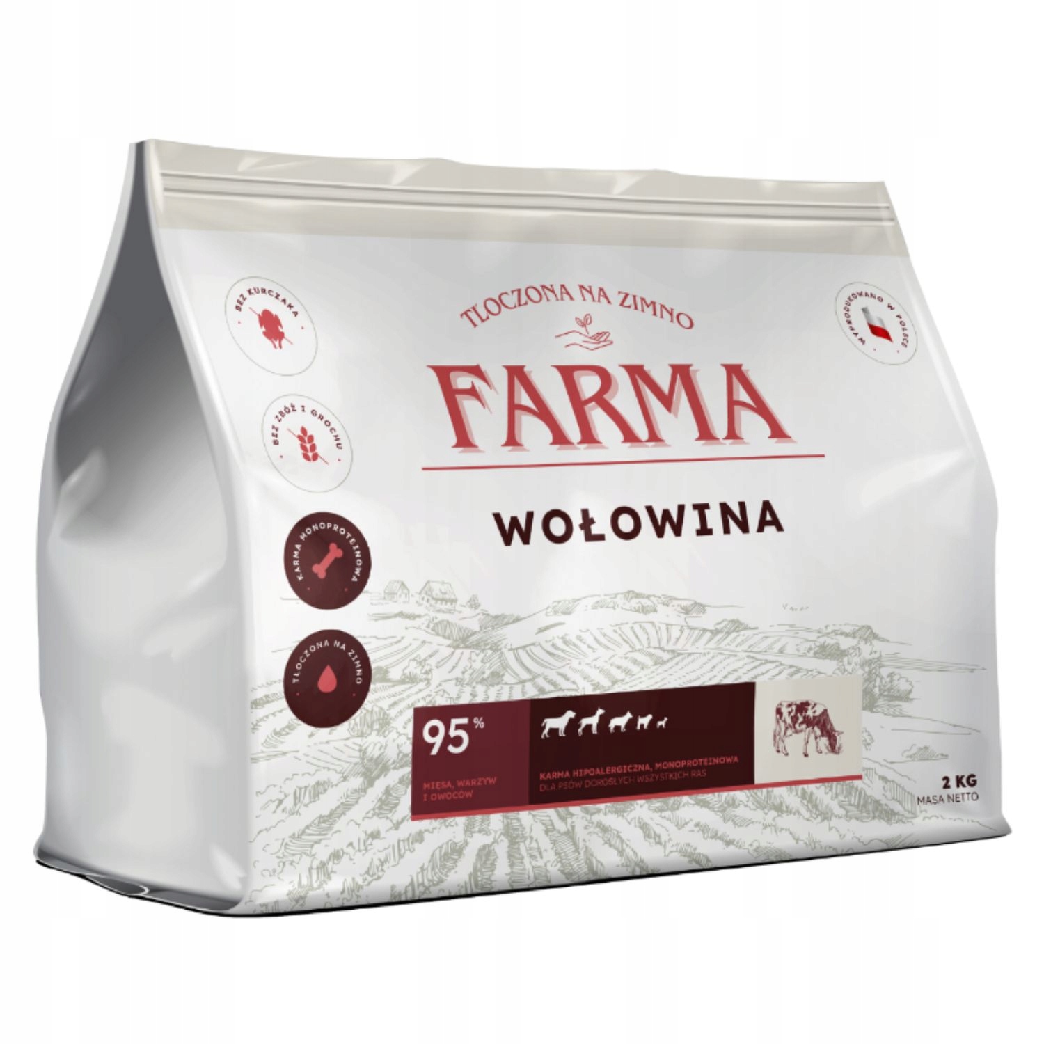 Krmivo Pro Psa Farma adult hovězí maso lisované za studena 2 kg