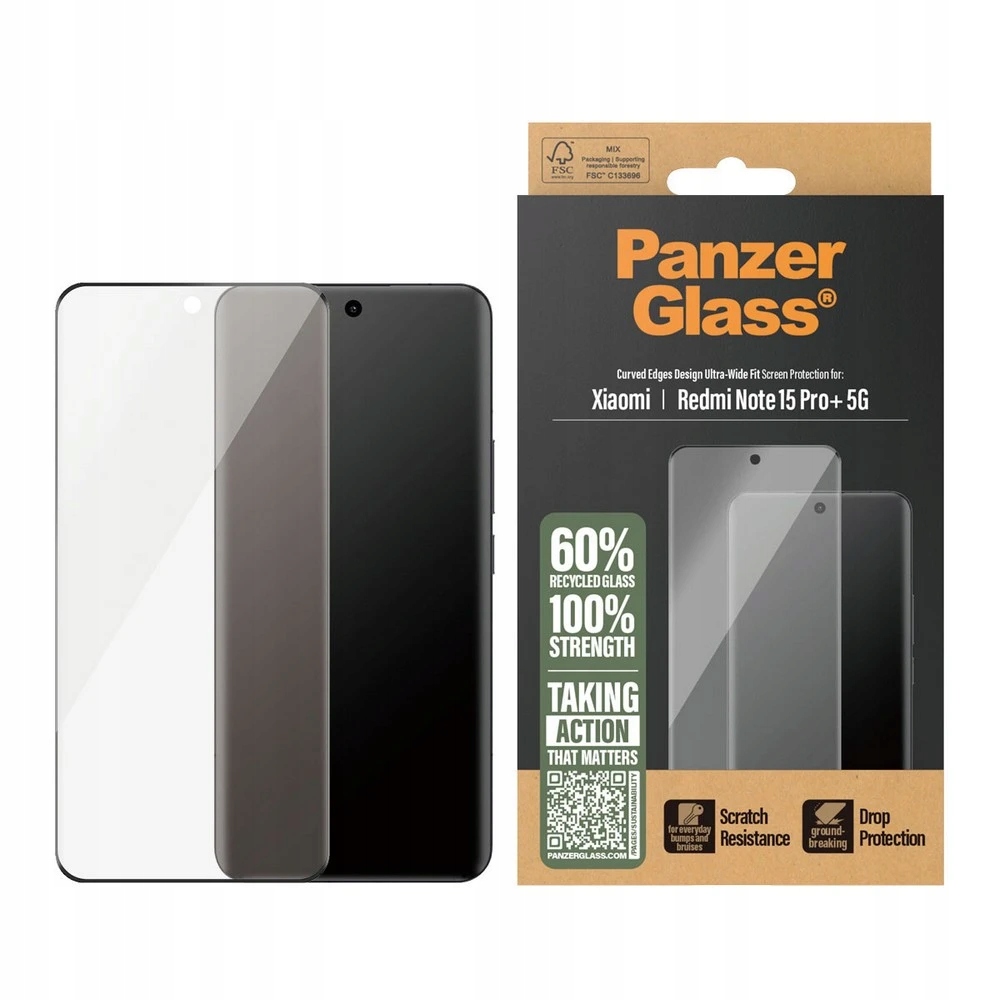 Szkło PanzerGlass Ultra-Wide Fit do Xiaomi Redmi Note 15 Pro+ 5G