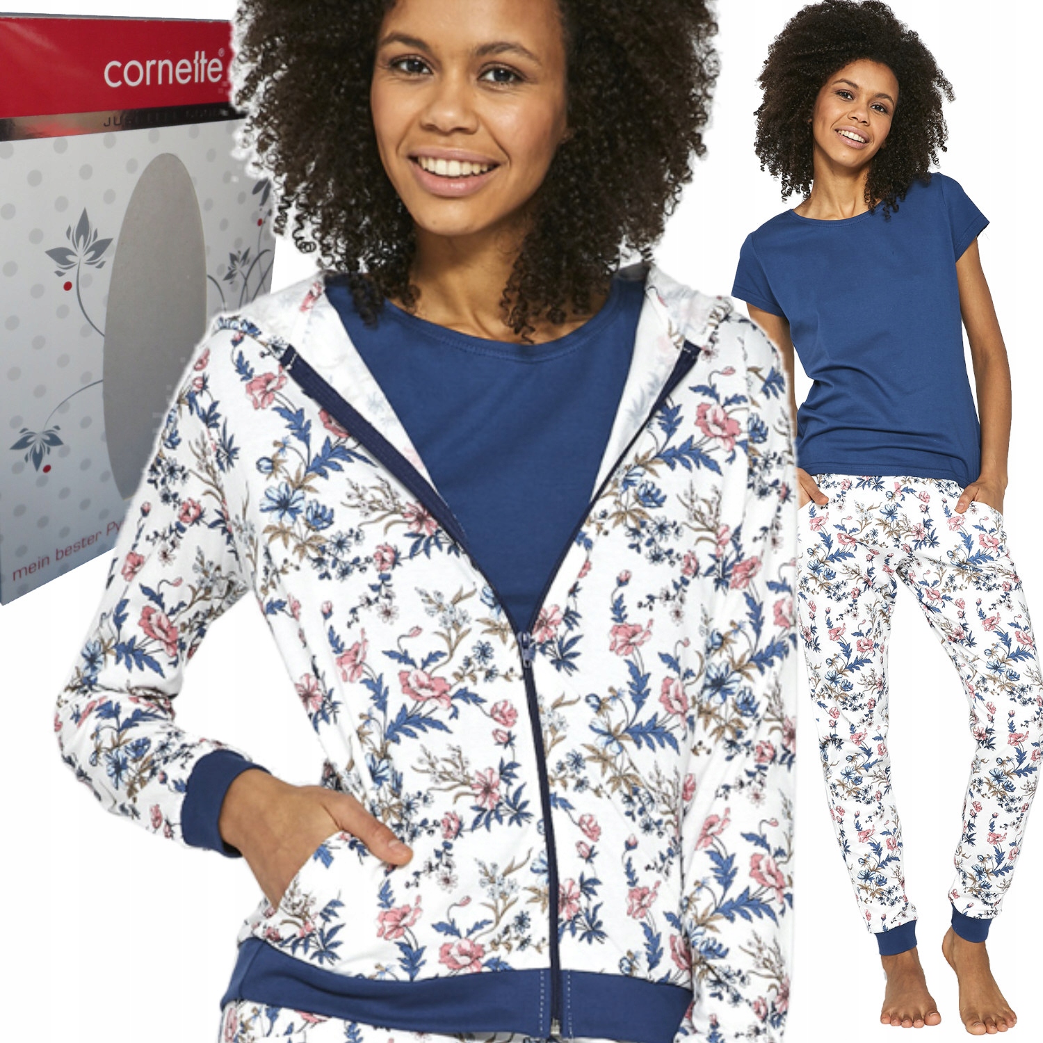 

Cornette piżama damska dres 355/205 Kelly 3cz