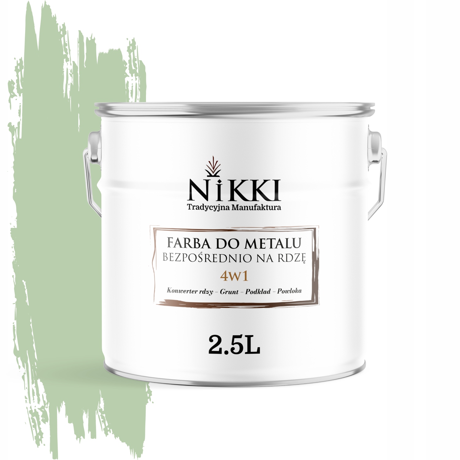 Barva Na Kov Přímo Na Rez 4v1 Zelená Pastelová Ral 6019 Polomat 2.5L