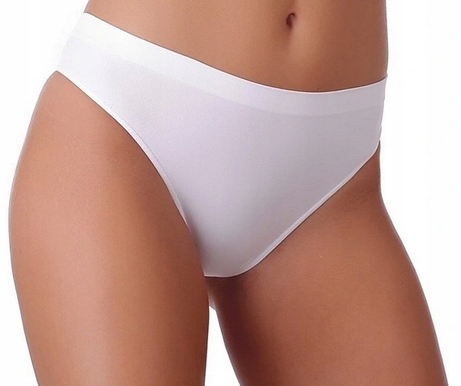 4 X GATTA BEZSZWOWE LILI DAMSKIE STRINGI BIAŁE L Fason stringi