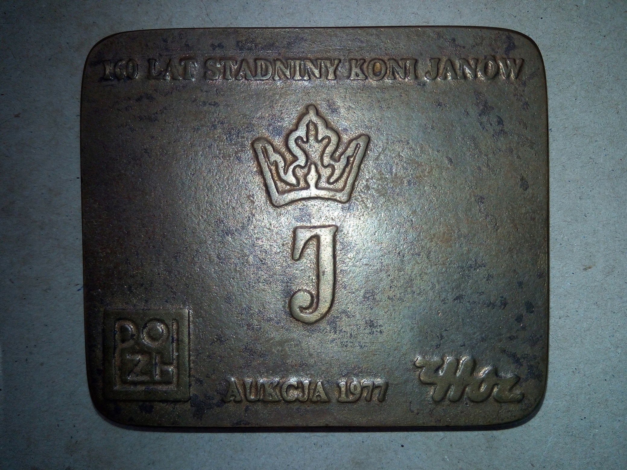 Medal okolicznościowy Janów Podlaski Aukcja 1977