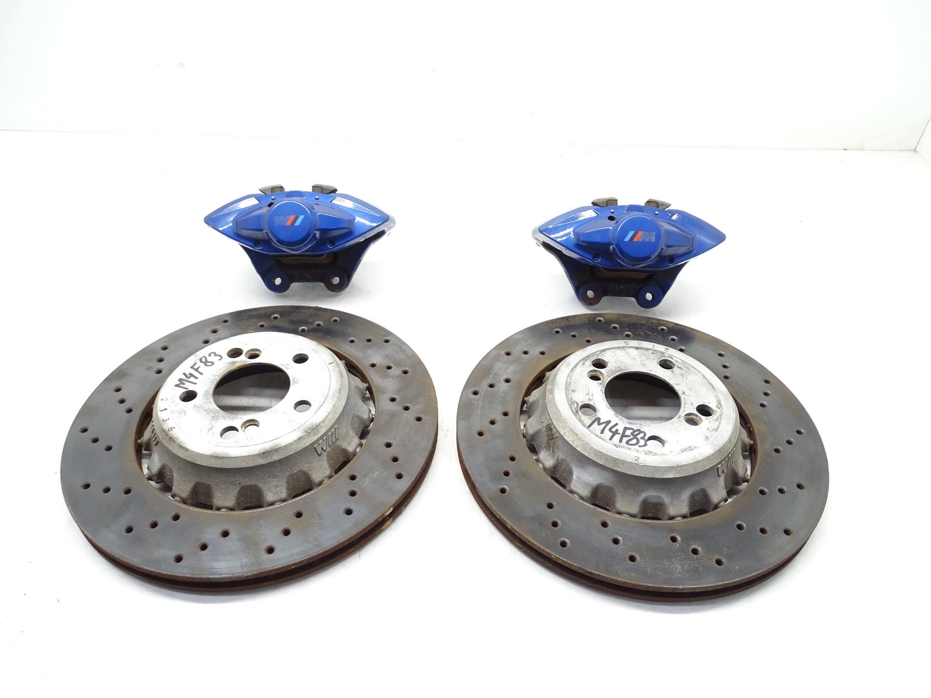 calipers caliper brake discs rear part left right BMW M4 F83