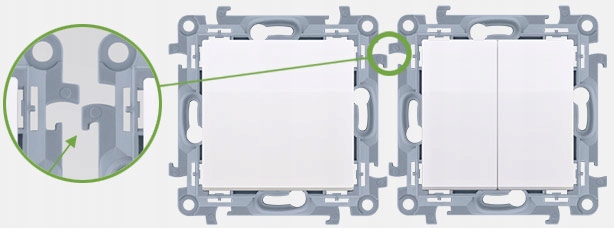 SIMON 10 GNIAZDO PODWÓJNE Z BOLCEM Z/U Z UZIEMIENIEM DO RAMEK KONTAKT Rodzaj gniazda ścienne