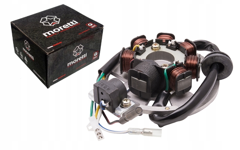 Iskrownik stator skuter 2T 7 cewek 5 kabli Keeway Romet Yamaha Zipp Barton