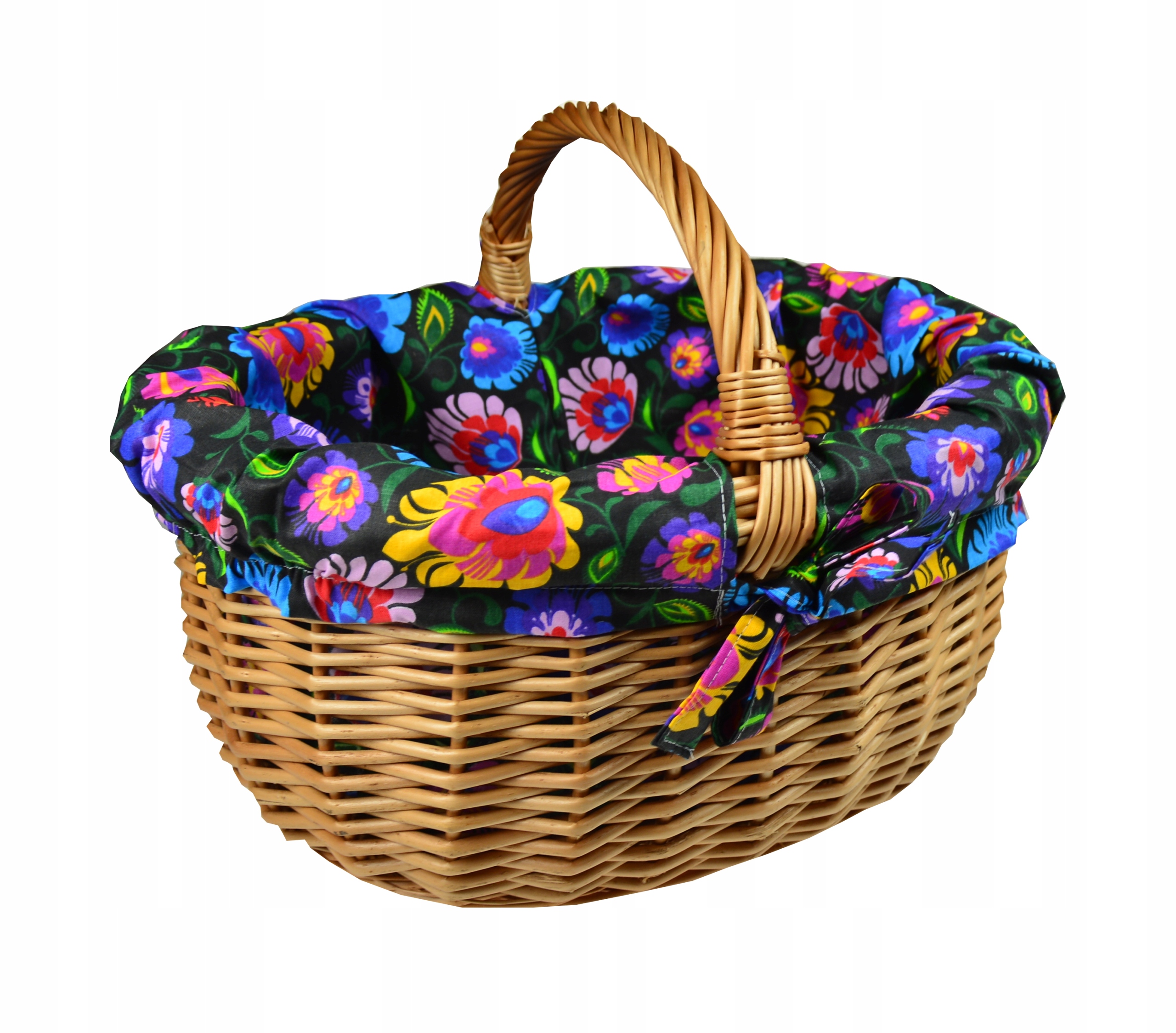 KOSZYK NA PIKNIK wiklinowy kosz PIKNIKOWY + WKŁAD Marka inna