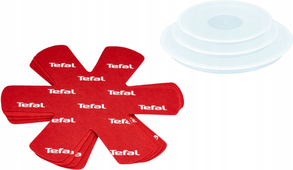 

Komplet Tefal plastikowe pokrywki separatory filc