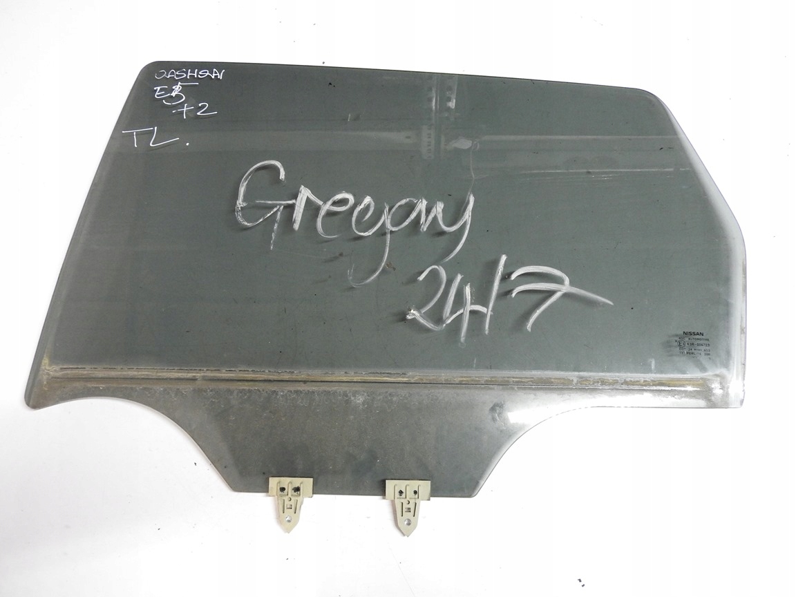 NISSAN QASHQAI J10 +2 Szyba drzwi lewy tyl nr 0