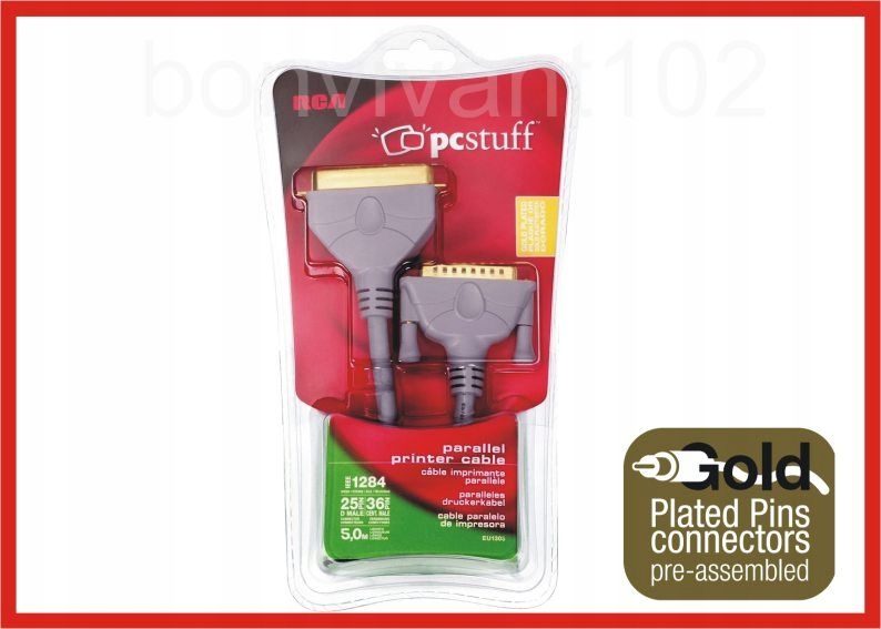 Kabel równoległy IEEE1284 DB25 Centronics 36 złote styki Thomson 5m