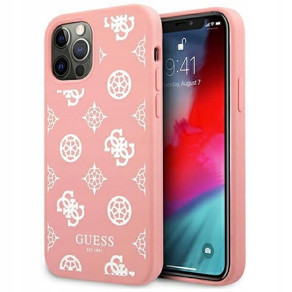 Pouzdro Guess Peony Collection pro iPhone 12 Pro Max růžové