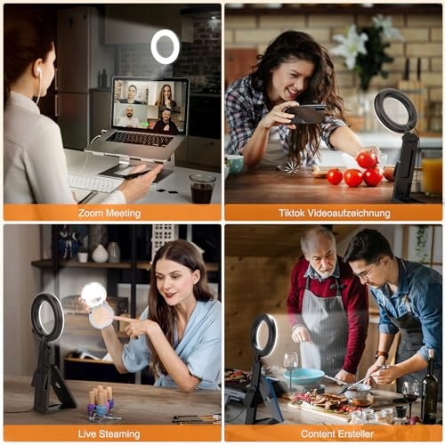 EVERSHOP 5" LED Ring Light for Laptop PC Streaming Tiktok Zoom YouTube — miniatura 2