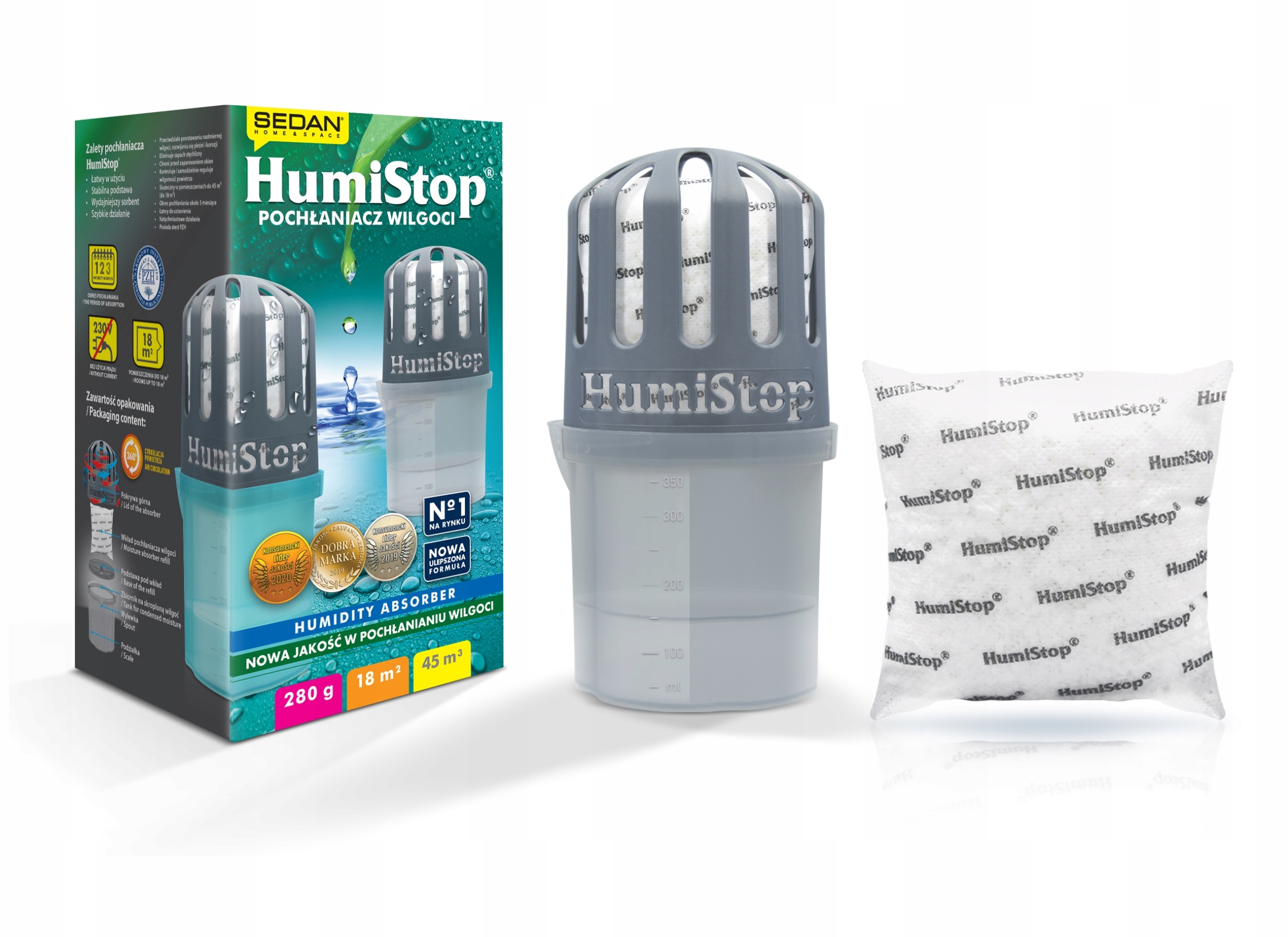 

Pochłaniacz Wilgoci Humistop z 2 Wkładami