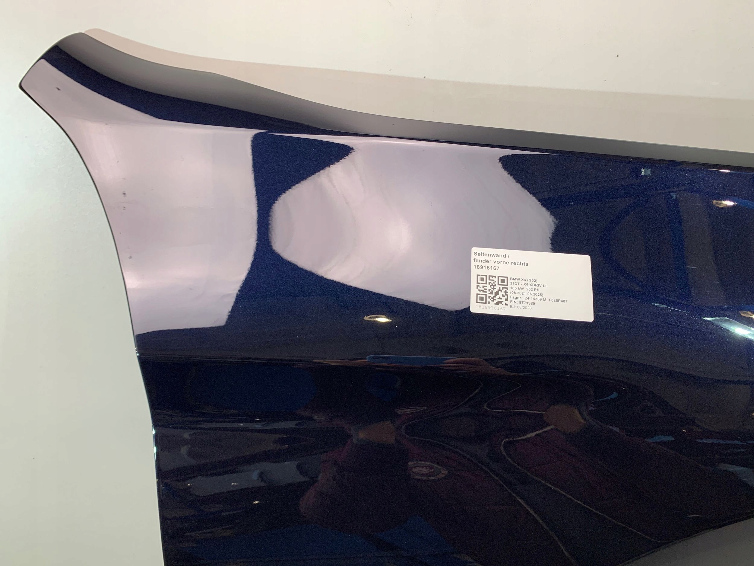 BMW X4 G02 X3 G01 BŁOTNIK PRAWY PRZÓD KOLOR 416 IDEALNY Producent części BMW OE