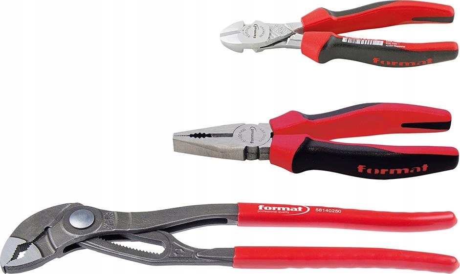 Sada montážních kleští. 3-dílná, v kartonové krabici