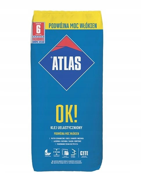 Atlas Ok! Elasticized adhesive with fibers 25kg