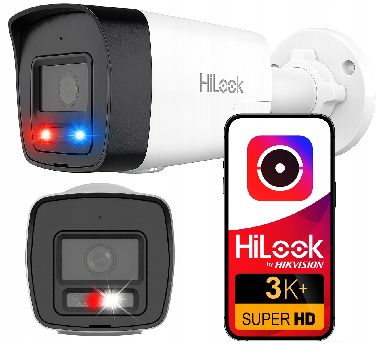 Kamera IP 6MPx Zewnętrzna HiLook by Hikvision IPC-B160HAP-LUF/SL LED Audio