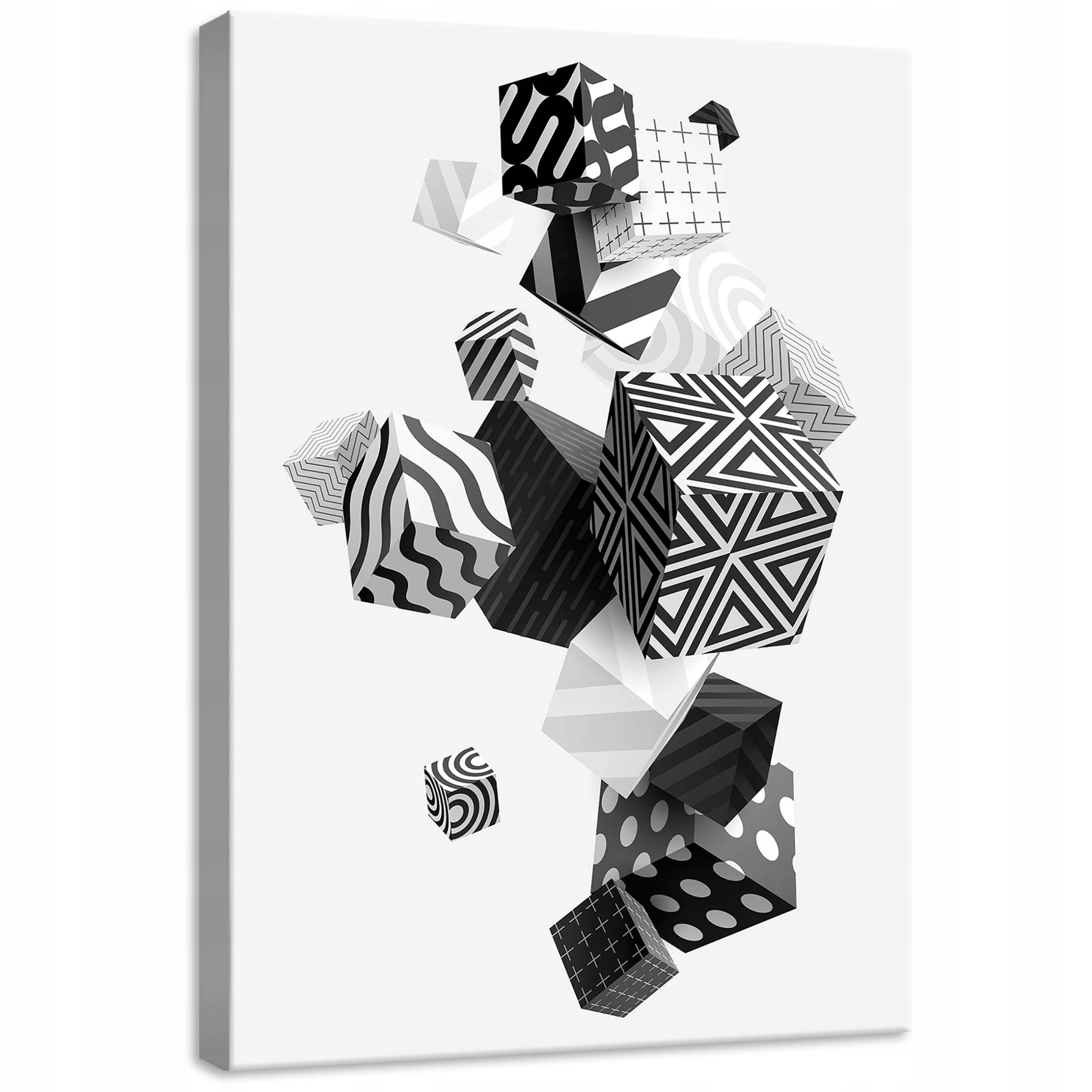 Obraz 50x70 Abstraktní geometrické černobílé vzory, moderní