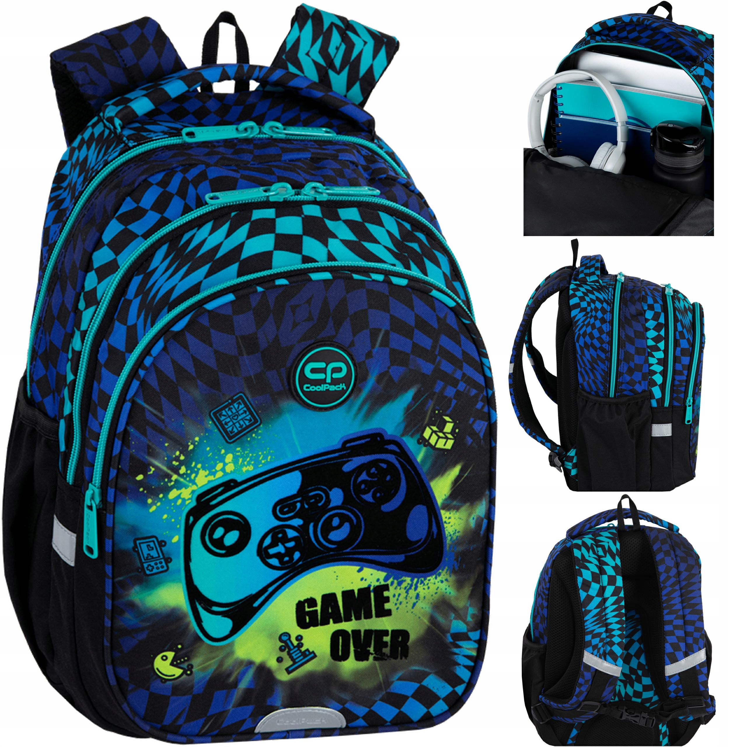 Coolpack Plecak Szkolny Młodzieżówy Dla Chłopca Klasa 1-3 Gamer Chess