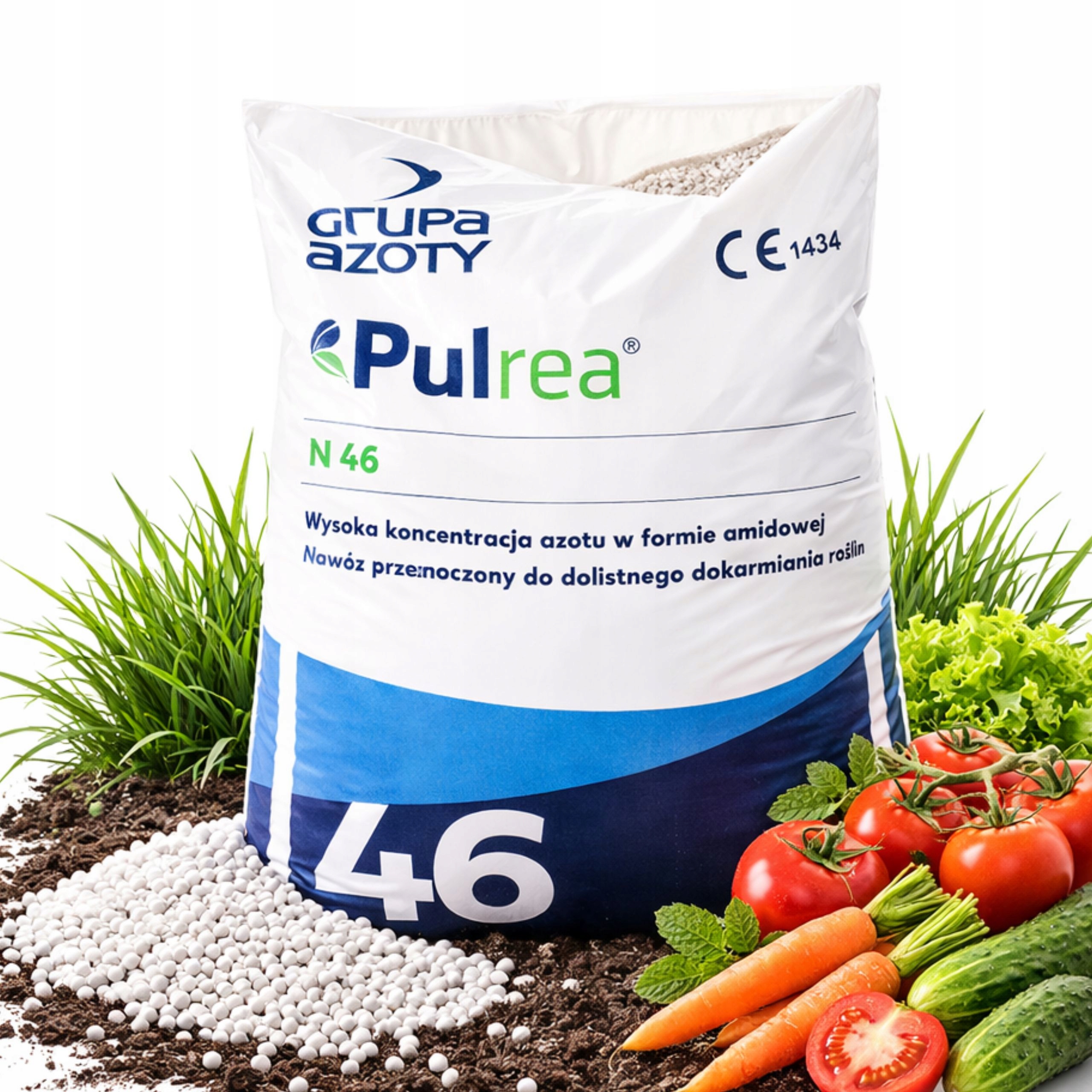 Mocznik Nawóz Azotowy Pulrea N46 25kg Granulat Bez Inhibitora uniwersalny