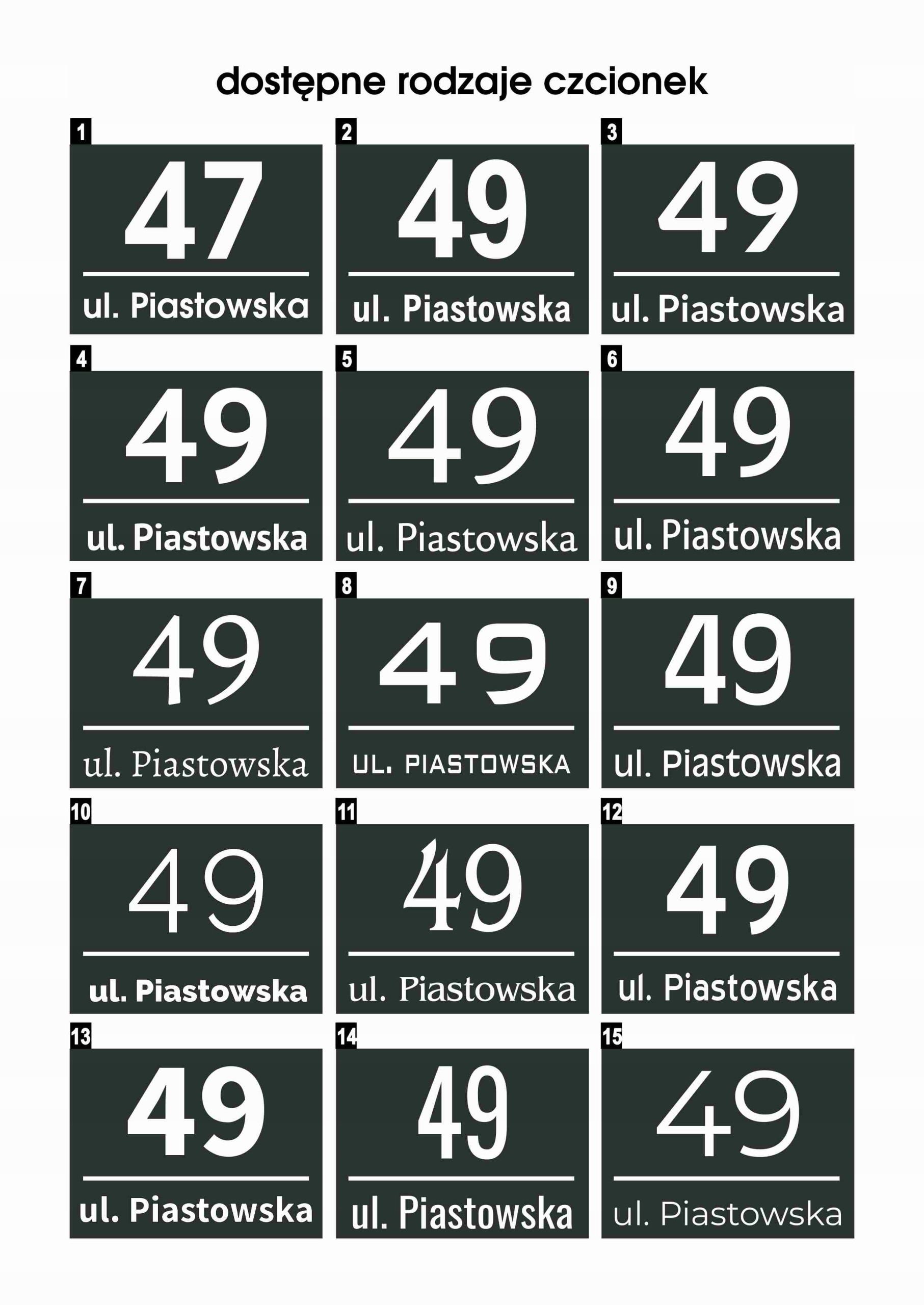 Tablica z Numerem Domu - Personalizowana i Odporna na Warunki Atmosferyczne Materiał inny materiał