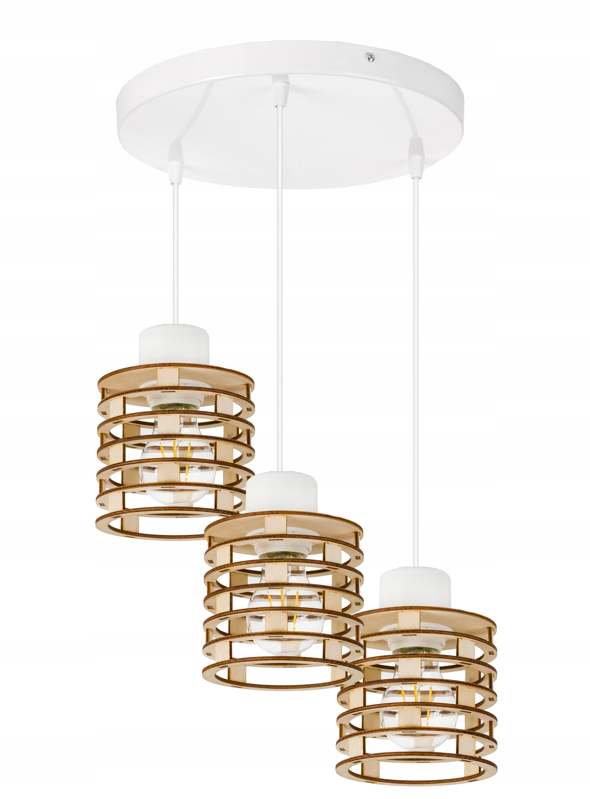 

Lampa Wisząca Zwis żyrandol sufitowa Loft Drewno 3