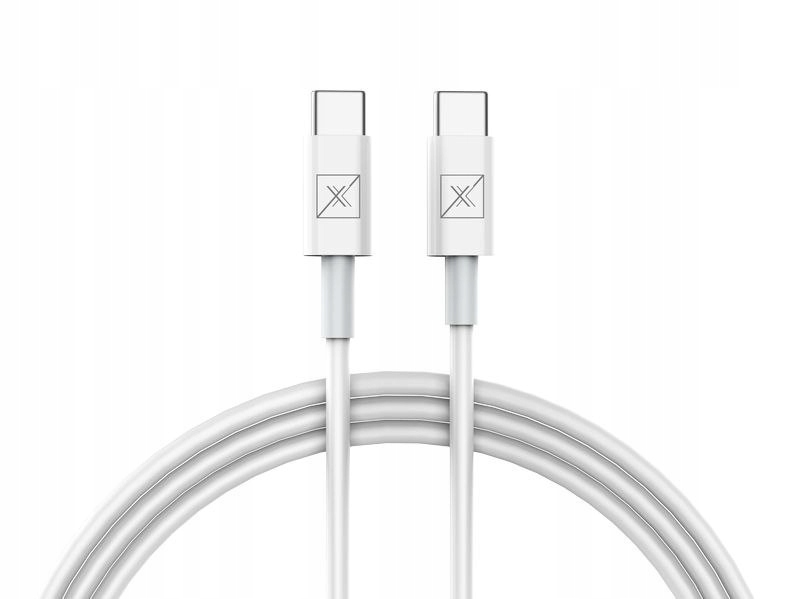 Kabel MX Shock 20W Pd Type- C Type- C White/ Biały Maxximus