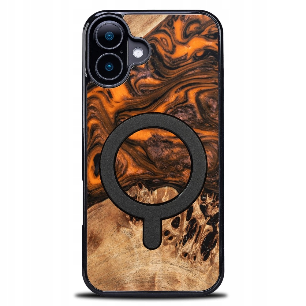 Pouzdro Bewood Unique pro iPhone 16 Plus oranžový s MagSafe