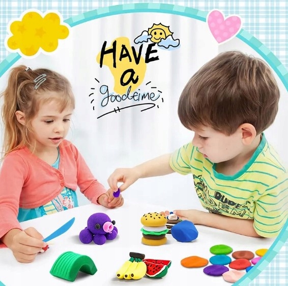 MAGICZNA PLASTELINA PIANKOWA MASA PLASTYCZNA 24 szt POLIMEROWA PIANKOLINA Marka Shopek