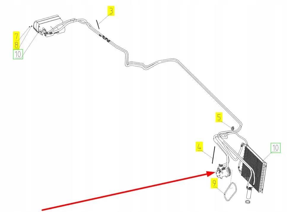 101649758 Sprężarka klimatyzacji Producent części Rostselmash