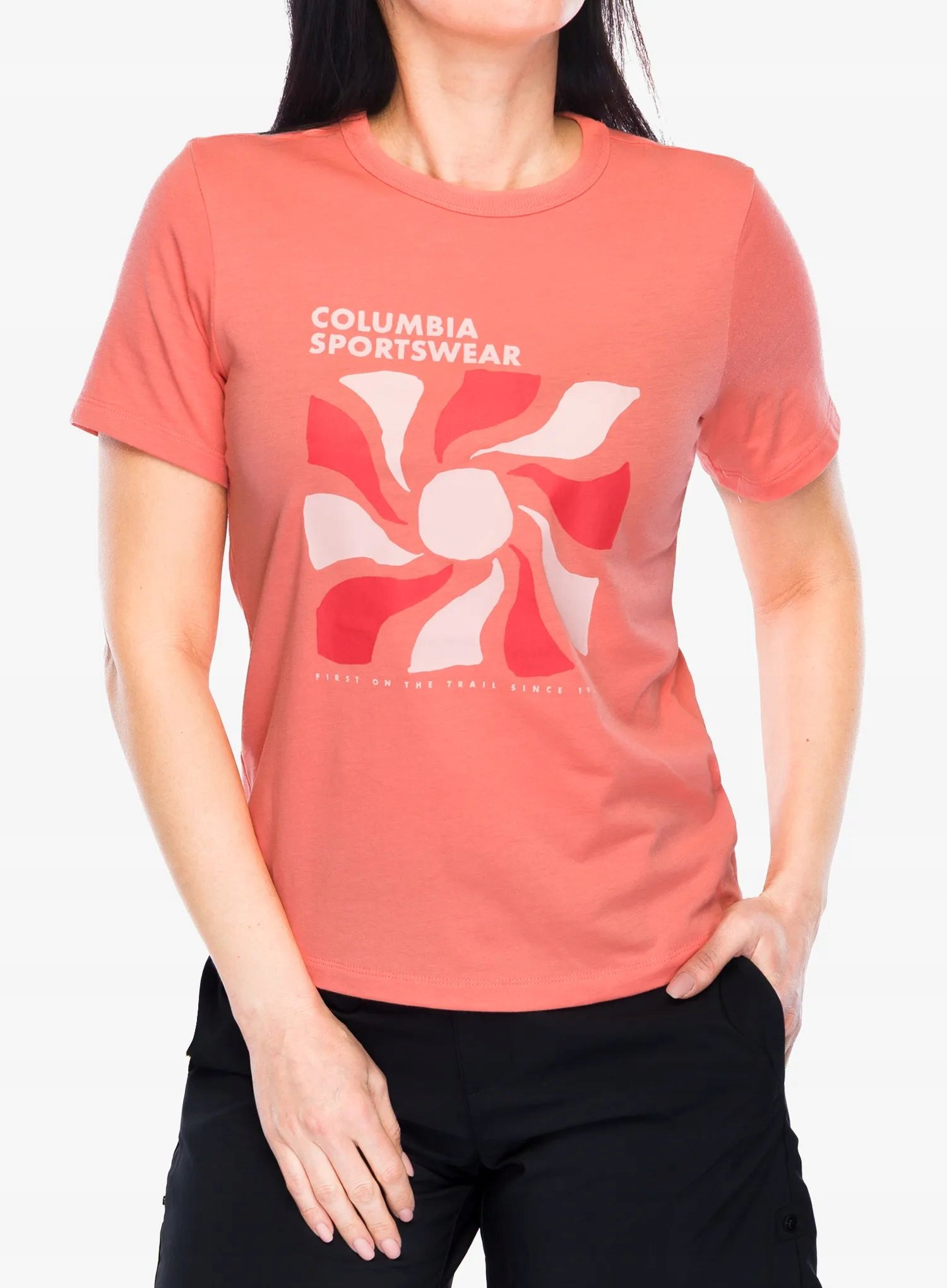 Dámské tričko Columbia Sun Trek Graphic S/s III alpenglow/wavy rays L