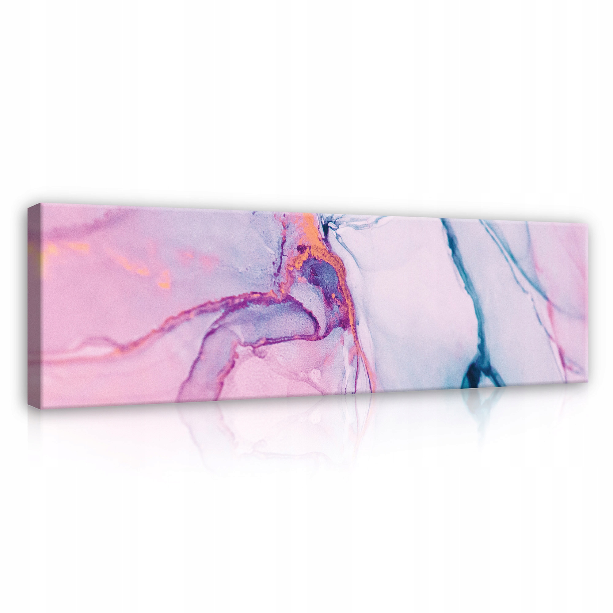 Obraz Mramor Růžový Abstrakce Moderní Na Plátně Stěna 145x45