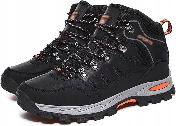 Trekingové Boty Černé Šněrovací Nad Kotník Pánské 43 J6D