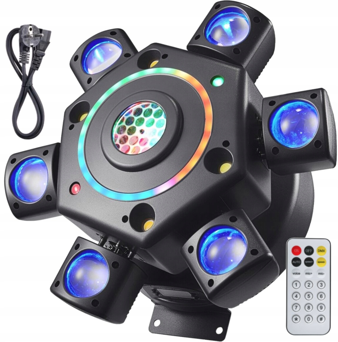 LIGHT4ME Ruchomy multiefekt świetlny 7w1 Led DMX Beam Gobo Strobo Laser